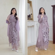 NAMELIS Taylor Dress - Party Dress Tile Floral Lilac Mauve Lavender for Engagement Party, Pre-Weddin