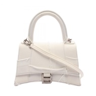【二手】巴黎世家 (Balenciaga )手提包 Hourglass 小號 2WAY 593546 白色牛仔布 Hourglass 小號 女士二手 B