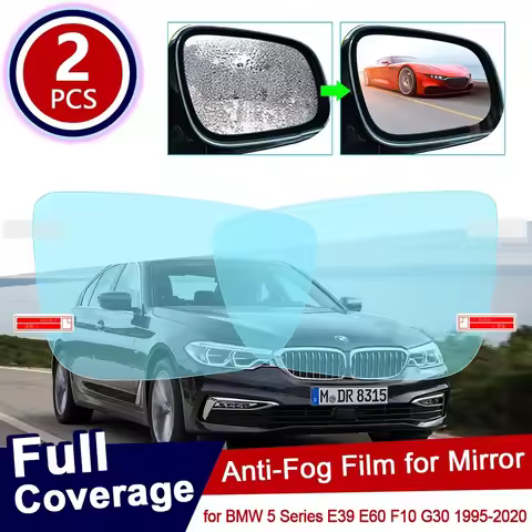 for BMW 5 Series BMW E39 E60 F10 G30 Full Cover Anti Fog Film Rearview Mirror Rainproof Accessories 