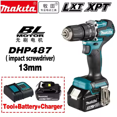 NEW Original Makita DHP487 Cordless impact screwdriver drill Brushless Electric Impact Screwdriver 1