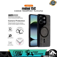 REDMI 15C 4G 5G Luxury Leather Phone Case Two Tone Combination