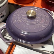 French LE CREUSET enamelled cast iron pot seafood saucepan flat steamer household multi-functional c