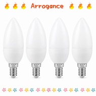 ARROGANCED 4 Pack LED Candle Bulb, E14 B11 LED Bulb, Energy Saving AC 85-265V 3W Flame Shape Candela
