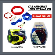 Car Kit Amplifier Amp Audio Sound Speaker Woofer Cable Wire + Power Line Suit 1500/2000watt