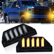 LED Front Bumper Fog Lights Fit for 2022-2026 GMC Sierra 1500 (Not for Limited/ AT4X) Grille Cover S