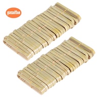 50Pcs Tongs Disposable Cooking Utensils Mini Bamboo Tongs Natural Toast Tongs for Cooking