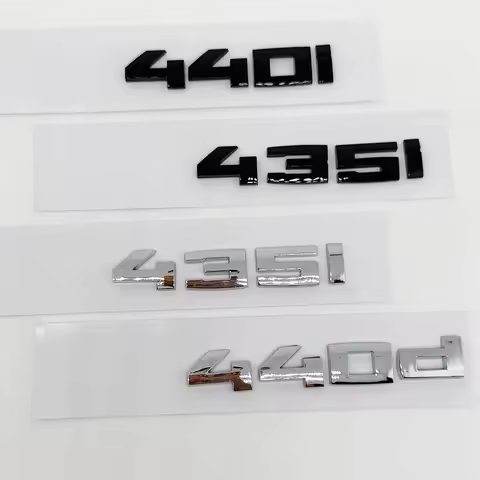 3D ABS Letters Numbers Car Rear Boot Rear Trunk Emblem Badge M435i M440i M435d M440d Nameplate Logo 