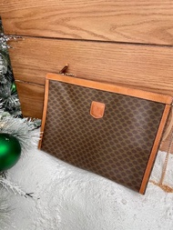 Celine老花大號手拿包