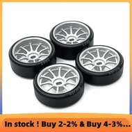 4Pcs Hard Plastic Drift Tire Tyre Metal Wheel Rim for 284131 K969 K989 P929 Mini-Z 1/28 RC Car Upgra
