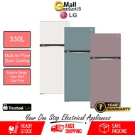 LG 2D Inverter Door Cool Fridge Mint | Beige | Pink (330L) GNB332PMGB/GNB332PBGB/GNB332PPGB | Refrig