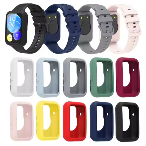 Silicone Strap+Protective Case For Huawei Watch Fit 2 Fit2 Replacement Watch Band