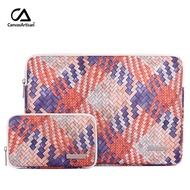 GP3 CanvasArtisan Colorful Rattan Pattern Laptop Sleeve Bag Set Waterproof Shockproof Leather Cover 