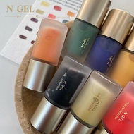 N GEL Gel 2-in-1 สีทาเล็บแห้งเร็ว เทคโนโลยี UV LED ดีไซน์ลายนูน กระตุ้นการเติบโตของเล็บ ดูดซับความชื