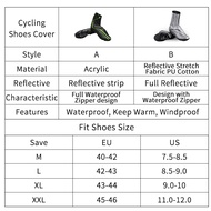 WEST BIKING Cycling Shoes Cover Full Waterproof Zipper Winter Thermal Bike Overshoe MTB Bicycle Shoe Cover Copriscarpe Ciclismo