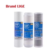 Filtergard LIGE 1 / 5 Micron PP Resin UDF CTO 10 inch Water Filter Cartridge Cotton Replacement Ion 