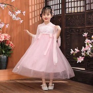 2024 Styles Children Hanfu Female Princess Dress Noble Athens Chinese Antique Fairy Princess Little 