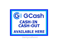 Gcash cash in and cash out signage