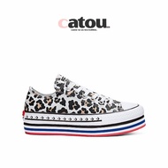 Sepatu Converse Ctas Platform Ox Leopard Asli Bnib [Official]