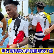 Hyperthyroidism Brothers Changsha Tour Same Style Cristiano Ronaldo Creative Splicing Jersey No. 7 Q