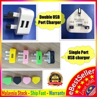 Dual Port 5v2a / Single Port 5V1A Charger CE Certified Multi-Port USB Travel Charging adapter Malays
