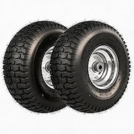 15x6.00-6 Lawn Mower Tire and Wheel, 570LBS Capability, Compatible with J ohn Deere, C ub Cadet, C r