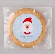 Round Christmas Adhesive Seals Bakery Sticker Labels Christmas Gift Packaging Cookie Decorating Chri