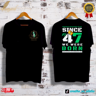 BAJU KAOS TSHIRT HMI HIMPUNAN MAHASISWA ISLAM SINCE 1947 BORN 5 FEBRUARI YOGYAKARTA WARNA HITAM LENG