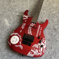 ESP LTD Kirk Hammett Ouija โลหะสีแดงกีต้าร์ไฟฟ้ากีตาร์มืออาชีพ