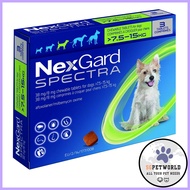 Nexgard Spectra for Medium Dogs 7.6 to 15 Kg (Green) 3 Chews[Expiry January-25]