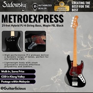 Sadowsky MetroExpress 21-fret Hybrid PJ 4-String Bass Guitar, Maple FB, Black