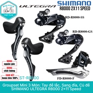 Groupset Mini Bicycle 3 Piece: Swingarm, Disc Shifter, SHIMANO ULTEGRA R8000 2x11 Speed Derailleur -