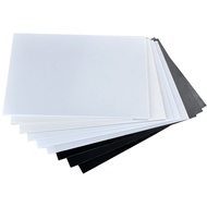 ABS Plastic Sheet Panel 1PC in Black/White - Ideal for DIY Models, Available in 0.3mm to 12mm Thickn