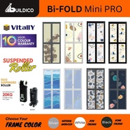 【Suspend Roller】Vitally Bi-fold【Mini Pro】Aluminum Folding Toilet door Bathroom Pintu Lipat Tandas Pintu Bilik Air