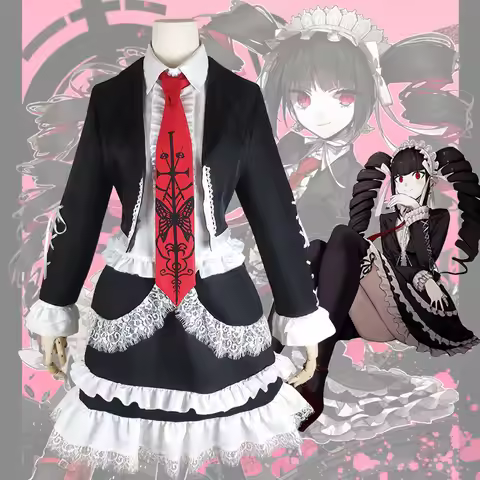 DanganRonpa yasuhiro taeko Cosplay Costume Woman Dress Celestia Ludenberg Gambling Girl Lolita Schoo