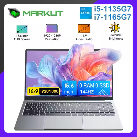 Markut Laptop 15.6 Inch Portable Notebook With Intel CPU I7-1165G7 No RAM No SSD 1920*1080 FHD Displ