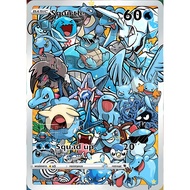 Squirtle , Starmie , Gyarados , Ditto , Articuno TCG Pokemon Custom Card Holographic Shining Glass