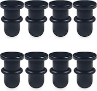 14G-00G Solid Acrylic Single Flare Gauges Stretching Kit Plugs for Ears Clear Black Tops Gauges with