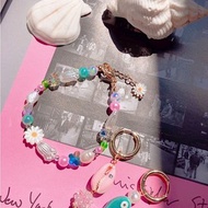 【熱賣】水晶 玻璃珠 貝母 淡水珍珠手鍊 | Y2K 千禧風飾物