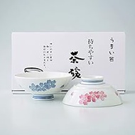 Yoshino Sakura Rice Bowls Pair Easy to Hold (Item: Rice Bowl x 2/R12x5 cm), Box: 9.7 x 5.2 x 2.2 inc