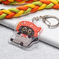 鯉魚流光祭り 鯉魚旗黑貓 壓克力吊飾