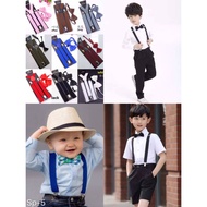kids suspender with bow tie