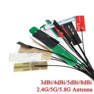 5PCS 2.4Ghz 4G 5G WIFI Internal Antenna FPC PCB 5dBi 8dBi Connector Solder Omni Buletooth Antenna 3d