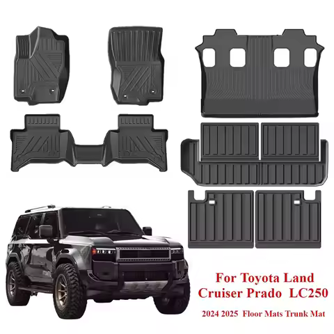 Floor Mats Waterproof Anti-Slip For Toyota Land Cruiser Prado 250 J250 LC250 All Weather Front Rear 