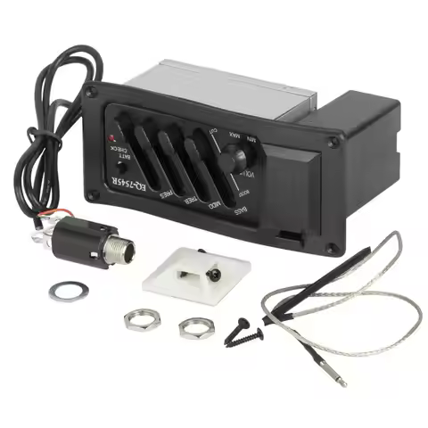 1pc Guitar Pickup EQ-7545R Acoustic Electric Guitar Pickup with 4 Band EQ Equalizer Preamp for Class