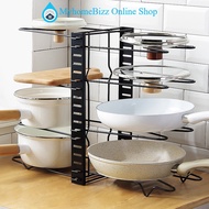 5/8 layer Cauldron Organizer Holder Cutting Board Cauldron Pot Storage Rack Kitchen Cooking Tools Ad