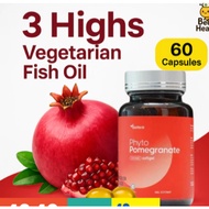 100% Original GoHerb🌿 3 Highs' Phyto Pomegranate Vege Fish Oil Heart Supplement Three highs