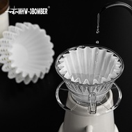 MHW-3BOMBER - 50pcs basket cake shape 155 -185 filter Paper Disposable Pour Over filter paper B75 fi