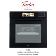 Turbo Italia - TB68Q 66L Built-in Combi Steam Oven 26 functions with 108 recipes