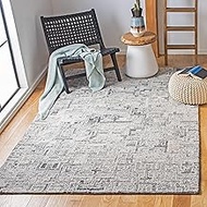 Safavieh Abstract Collection ABT142Z Handmade Area Rug, 6' x 9', Ivory/Black
