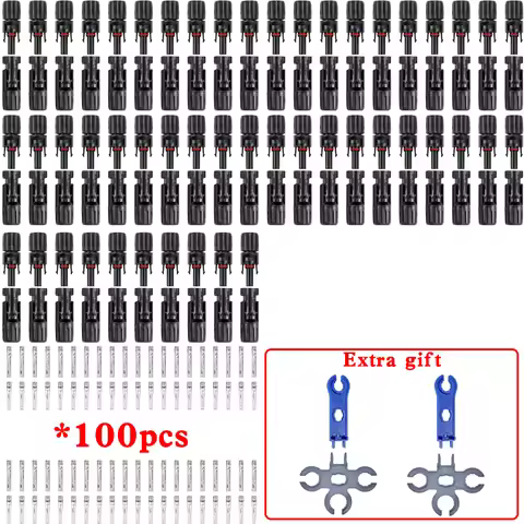 10/20/40/100/200 PCS Solar Panel Photovoltaic Module Cable Connector PV Plug 1000V DC 30A Connector 